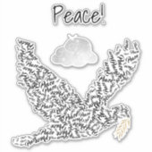 Dag van de Vrede Sticker (Voorkant)