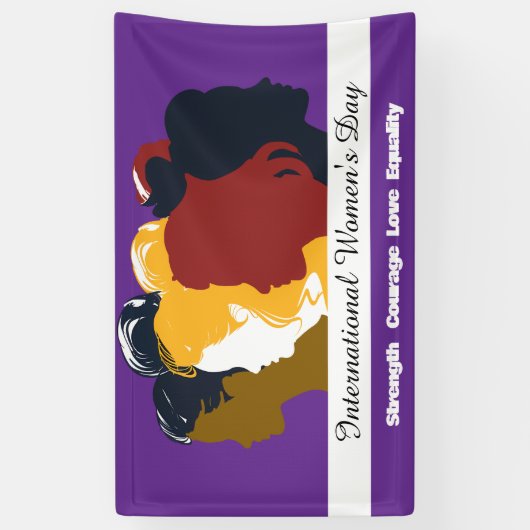 Dag van de vrouw 8 maart 2025 spandoek (Verticaal)