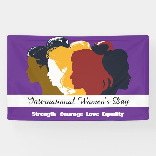 Dag van de vrouw 8 maart 2025 spandoek (Horizontaal)