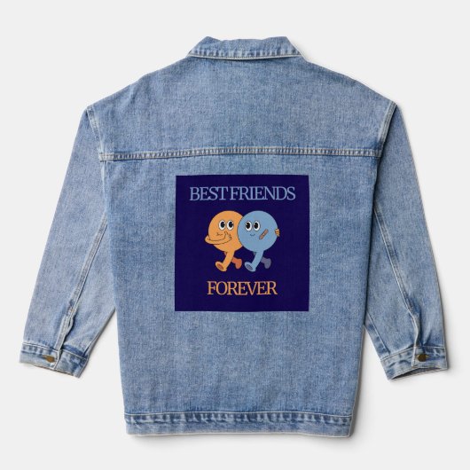 DAG VAN DE VRRIENDSCHAP BESTE VRIENDEN VOOR ALTIJD DENIM JACKET (Achterkant)