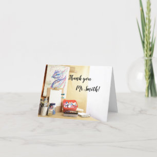 Dag van de waardering van de kunstklas bedankkaart