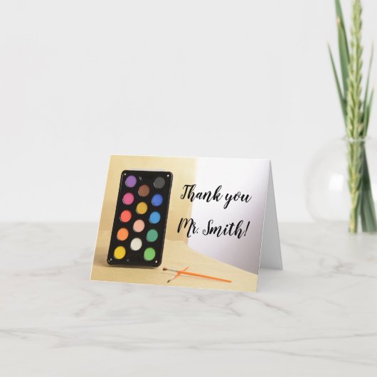 Dag van de waardering van de kunstklas bedankkaart (Voorkant)