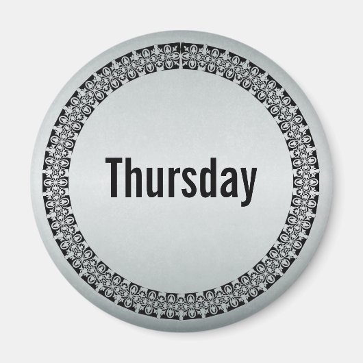 Dag van de week donderdag magneet (Voorkant)