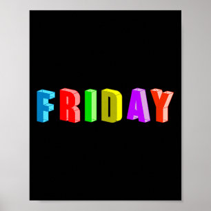 Dag van de week makkelijke groepshalloweencostuum poster