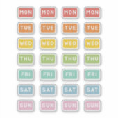 Dag van de week sticker (Voorkant)