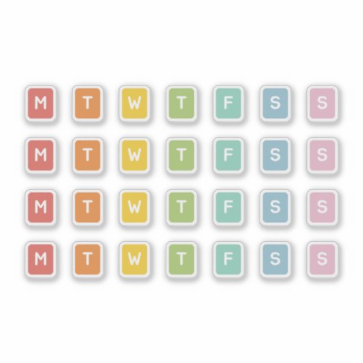 Dag van de week sticker (Voorkant)