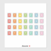 Dag van de week sticker (Vel)