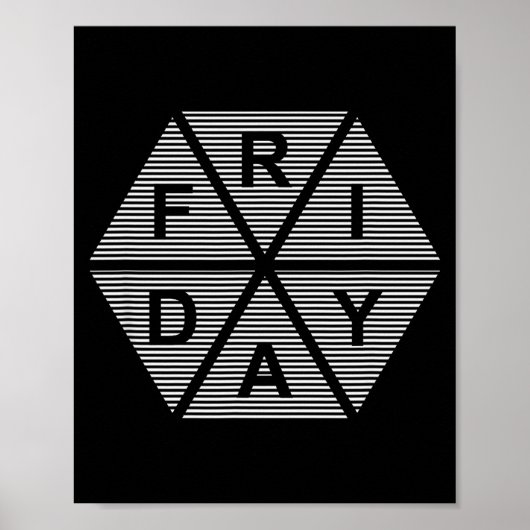 Dag Van De Week Vrijdag Poster (Voorkant)