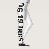 Dag van de witte en zwarte vrijheid 19 juni leggings (Rechts)