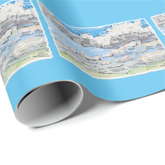 Dag van de wolken cadeaupapier (Rol Hoek)