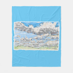 Dag van de wolken fleece deken