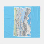 Dag van de wolken fleece deken (Voorkant (Horizontaal))