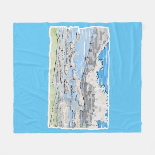Dag van de wolken fleece deken (Voorkant (Horizontaal))