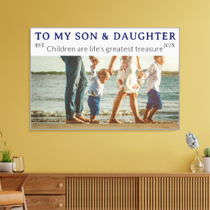 Dag van de Zonen & Dochters – Op maat gemaakte fam Canvas Afdruk