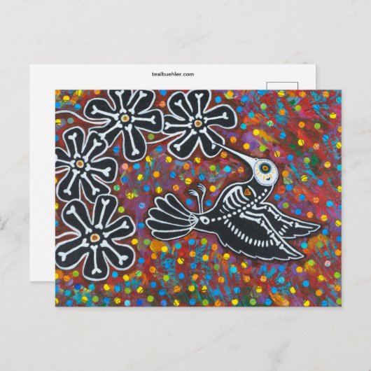 Dag van dode kolibrie briefkaart (Voorkant / Achterkant)
