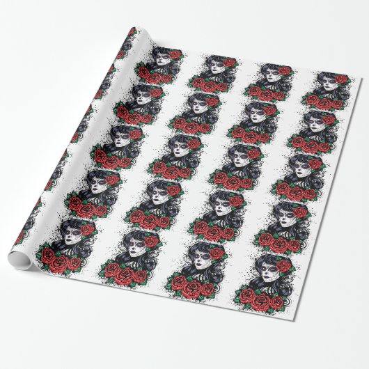 Dag van dodelijk meisje cadeaupapier (Uitgerold)