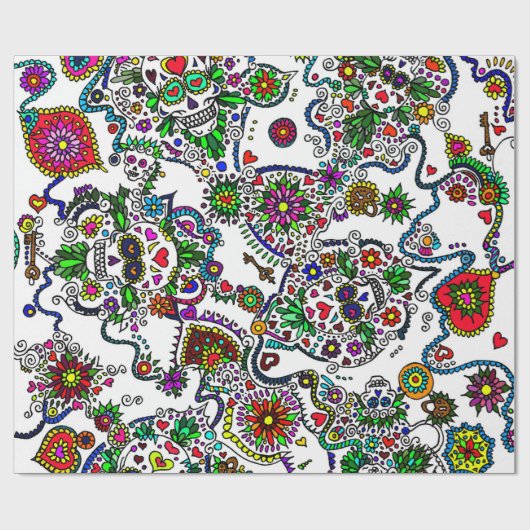 Dag van dodelijk Snoep Cadeaupapier (Vlak)