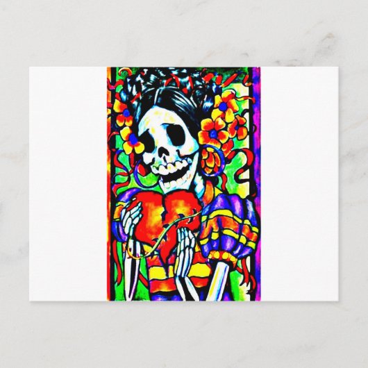 Dag van Dood La Calavera Catrina Briefkaart (Voorkant)