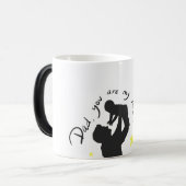 Dag van gepersonaliseerde modevader magische mok (Voorkant links)