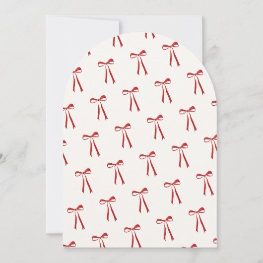 Dag van Girly Red Bow Galentine Kaart (Achterkant)