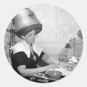 Dag van Glamor  Beauty Parlor New York City Ronde Sticker
