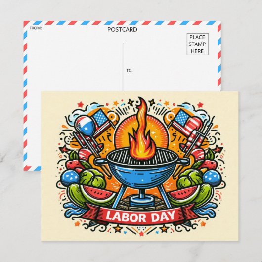 Dag van Grill & Thrill Labor Briefkaart (Voorkant / Achterkant)