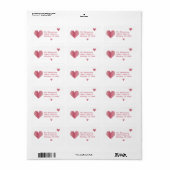DAG VAN HAPPY VALENTINE / Hartlabels Etiket (Full Sheet)