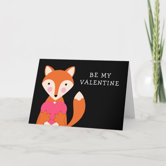 DAG VAN HAPPY VALENTINE | Wees mijn Valentijn Fox Feestdagen Kaart (Voorkant)
