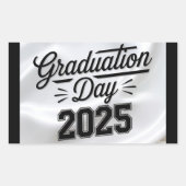 Dag van het afstuderen 2025 rechthoekige sticker (Voorkant)