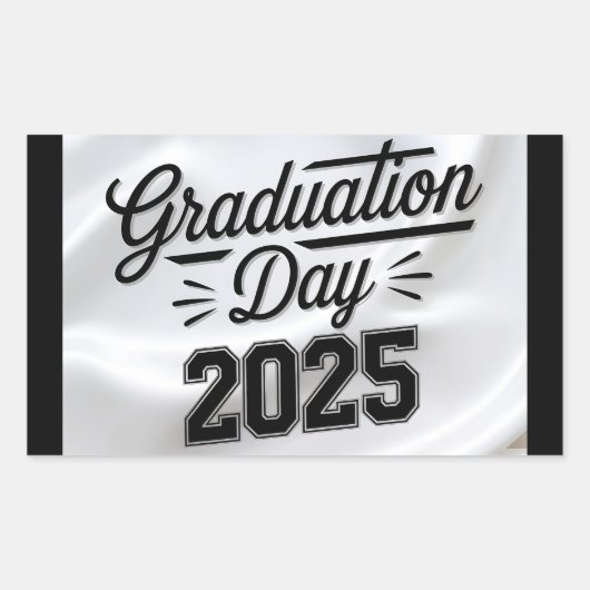 Dag van het afstuderen 2025 rechthoekige sticker (Voorkant)