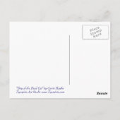 Dag van het Briefkaart van de katachtige kattenkop (Achterkant)