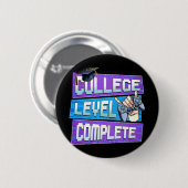 Dag van het College niveau Compleet Afstuderen Boy Ronde Button 5,7 Cm (Voorkant /achterkant)