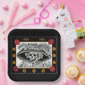 Dag van het Dead Paper - José Guadalupe Posada Papieren Bordje (Feest)