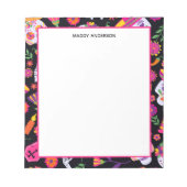 Dag van het Dead Sugar Skull Pattern op maat Notitieblok (Voorkant)