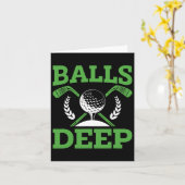 Dag van het Deep Golf Golfer Golf Tournament Kaart (Gele Bloem)