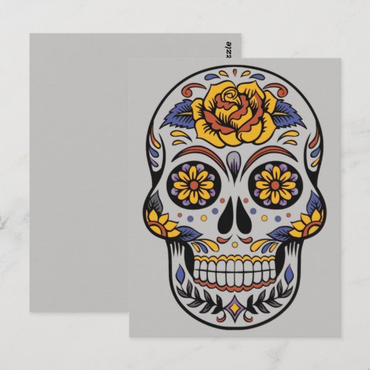 Dag van het dode briefkaart (Voorkant / Achterkant)