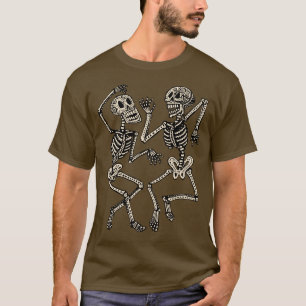 Dag van het Dode Dansende Skelet T-shirt