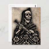 Dag van het dode gitaarskelet briefkaart (Voorkant / Achterkant)