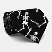 Dag van het dode, grappige skeletspatroon stropdas (Opgerold)
