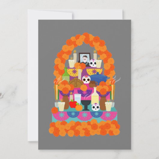 Dag van het dode halloween feest aankondiging (Achterkant)