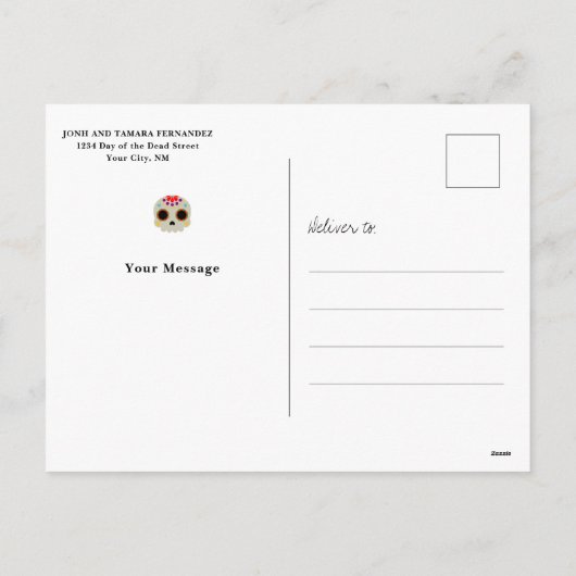 Dag van het dode halloween feest feestdagenkaart (Achterkant)