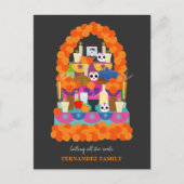 Dag van het dode halloween feest feestdagenkaart (Voorkant)