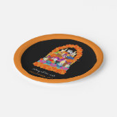 Dag van het dode halloween feest papieren bordje (Gekanteld)