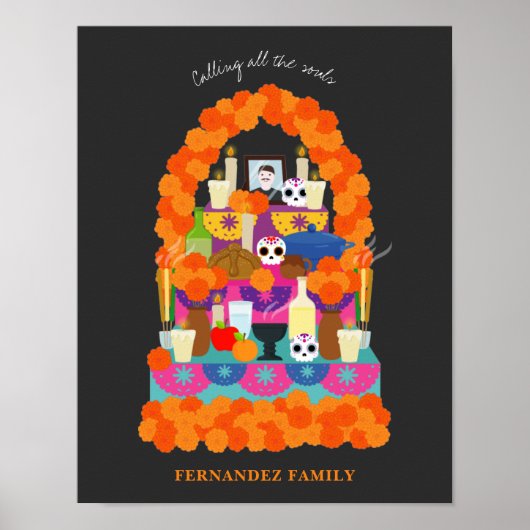 Dag van het dode halloween feest poster (Voorkant)