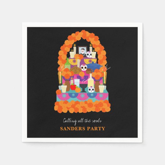 Dag van het dode halloween feest servet (Voorkant)