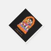 Dag van het dode halloween feest servet (Hoek)