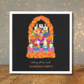 Dag van het dode halloween feest servet