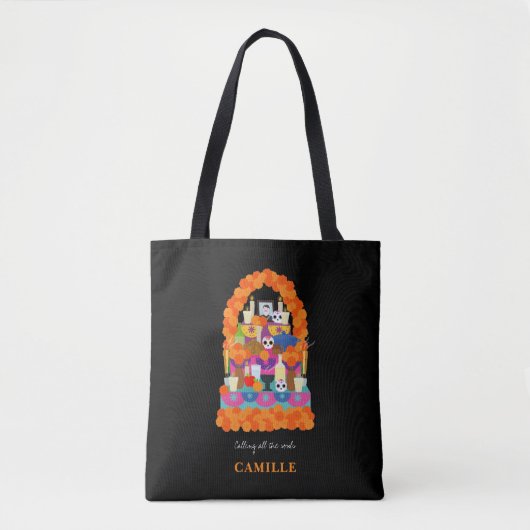 Dag van het dode halloween feest tote bag (Voorkant)