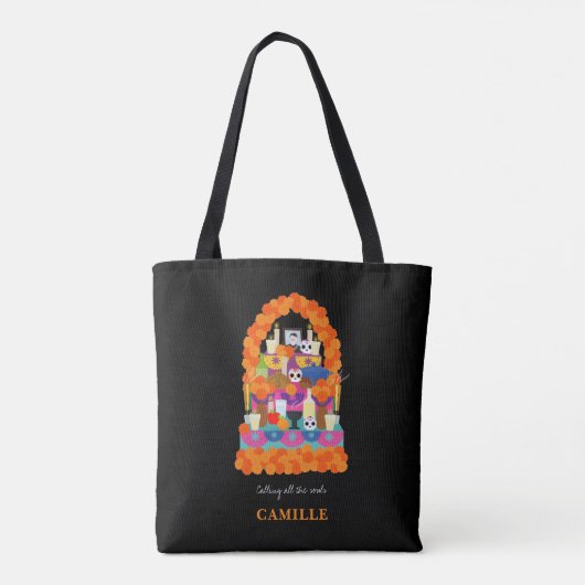 Dag van het dode halloween feest tote bag (Achterkant)