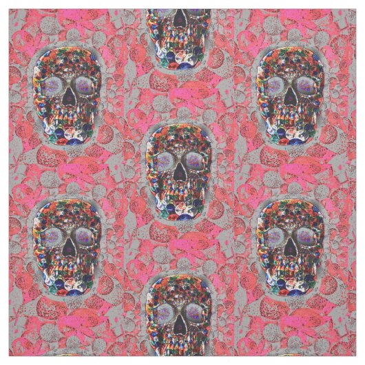 Dag van het dode hemelroze ballonpatroon stof (Swatch)